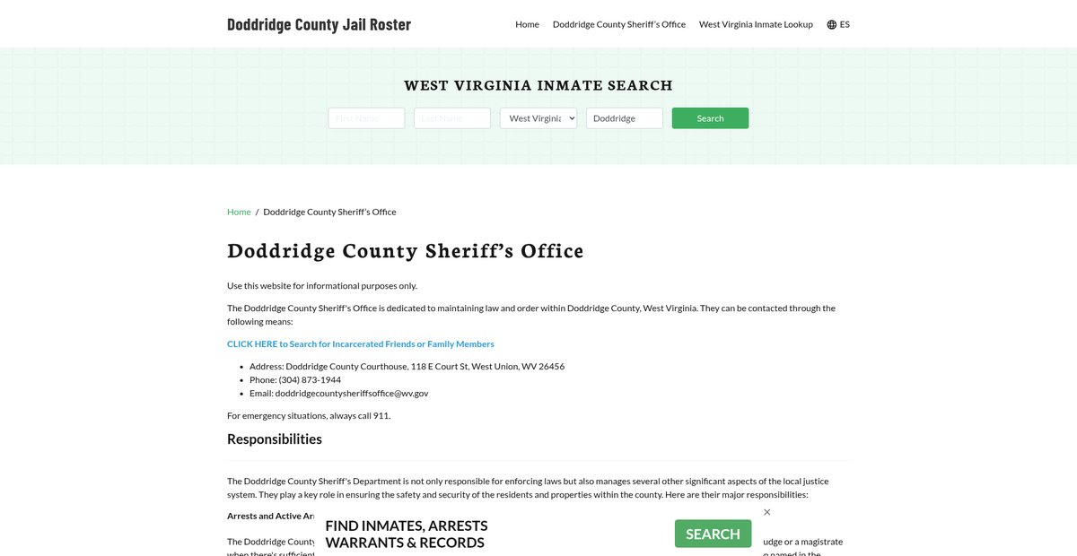 Preview of doddridgecountyjail.org