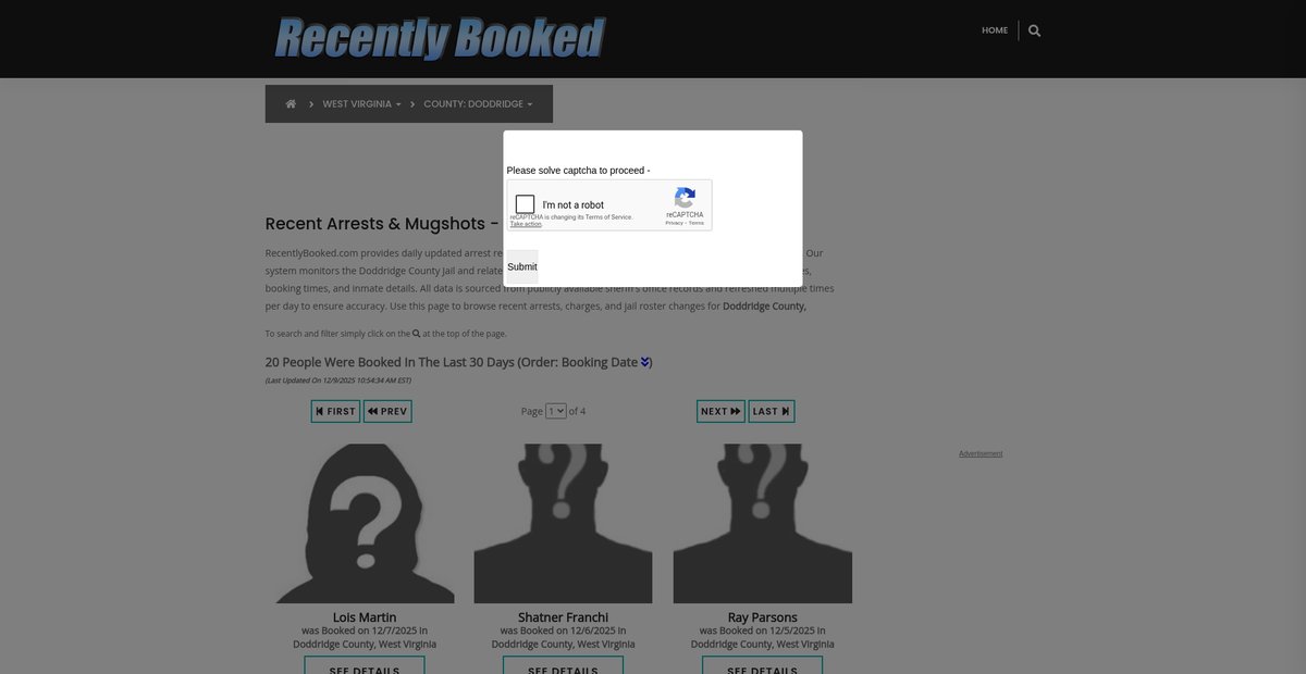 Preview of recentlybooked.com