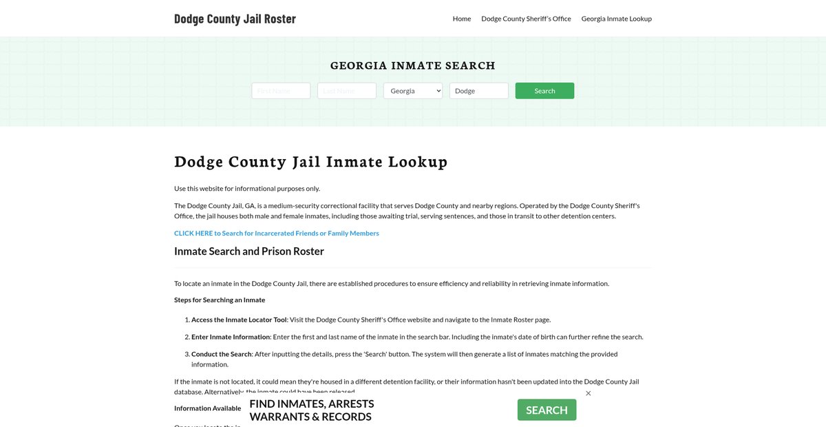 Preview of dodgecountyjail.org