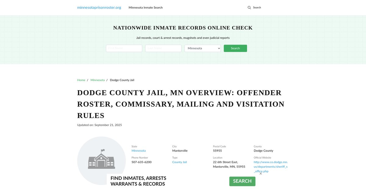 Preview of minnesotaprisonroster.org