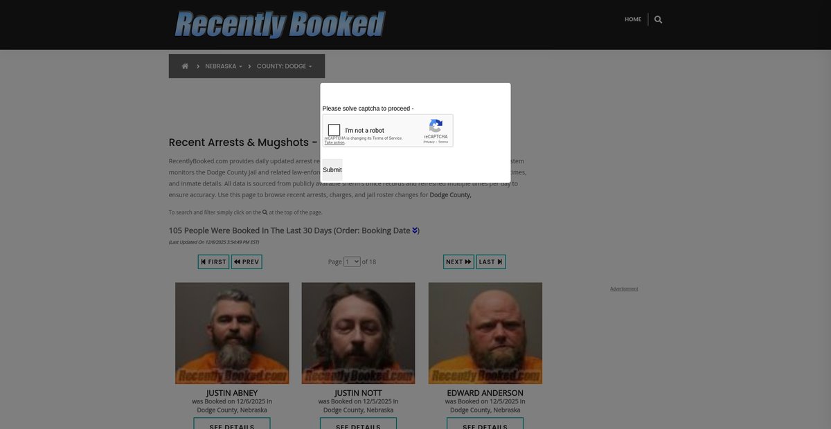 Preview of recentlybooked.com