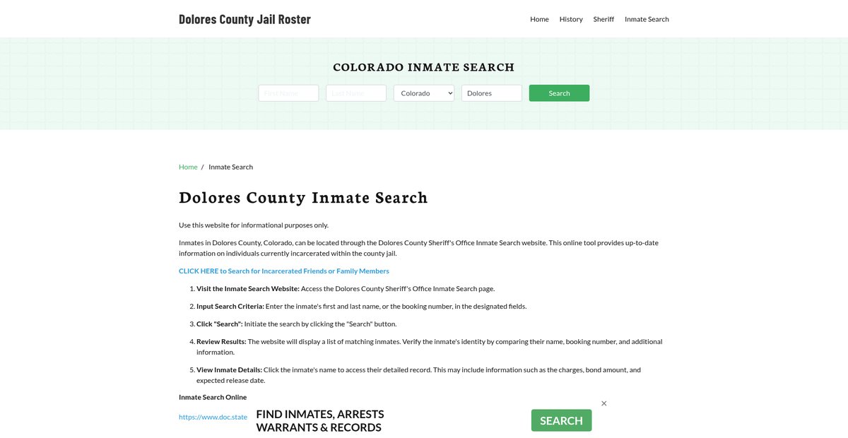Preview of dolorescountyjail.org