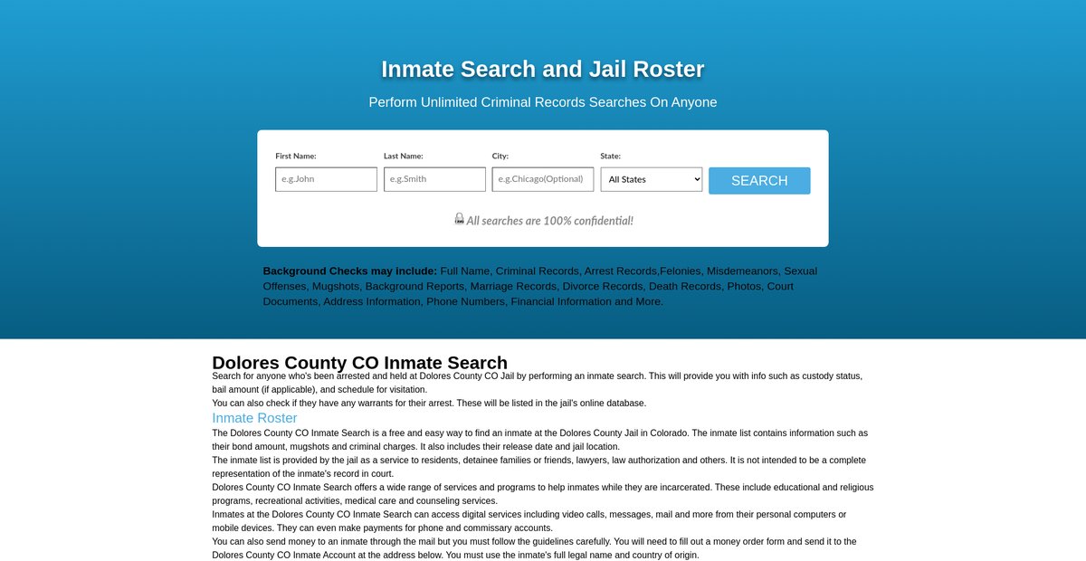 Preview of prisoninmatesearch.org
