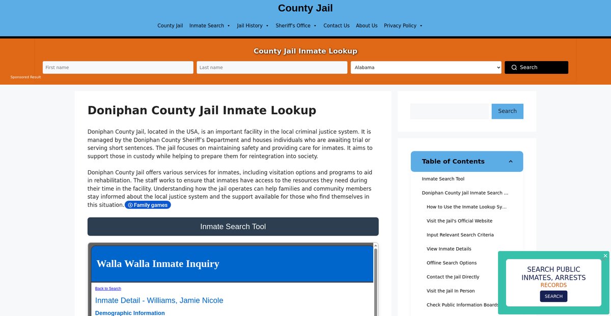 Preview of doniphan.countyjail.org