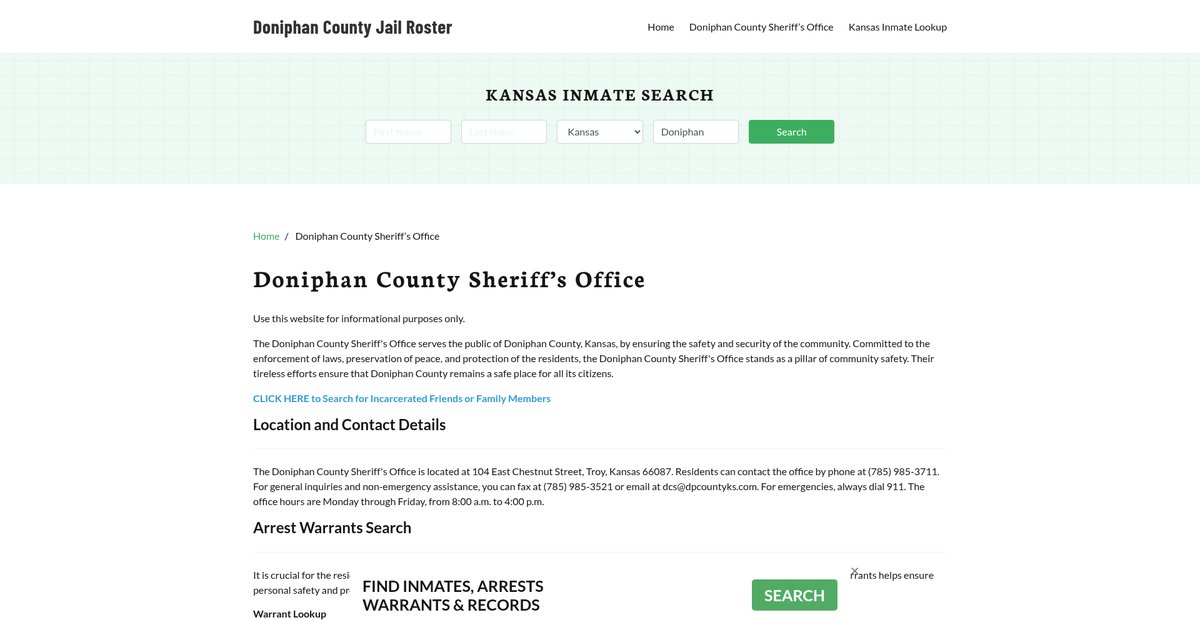Preview of doniphancountyjail.org