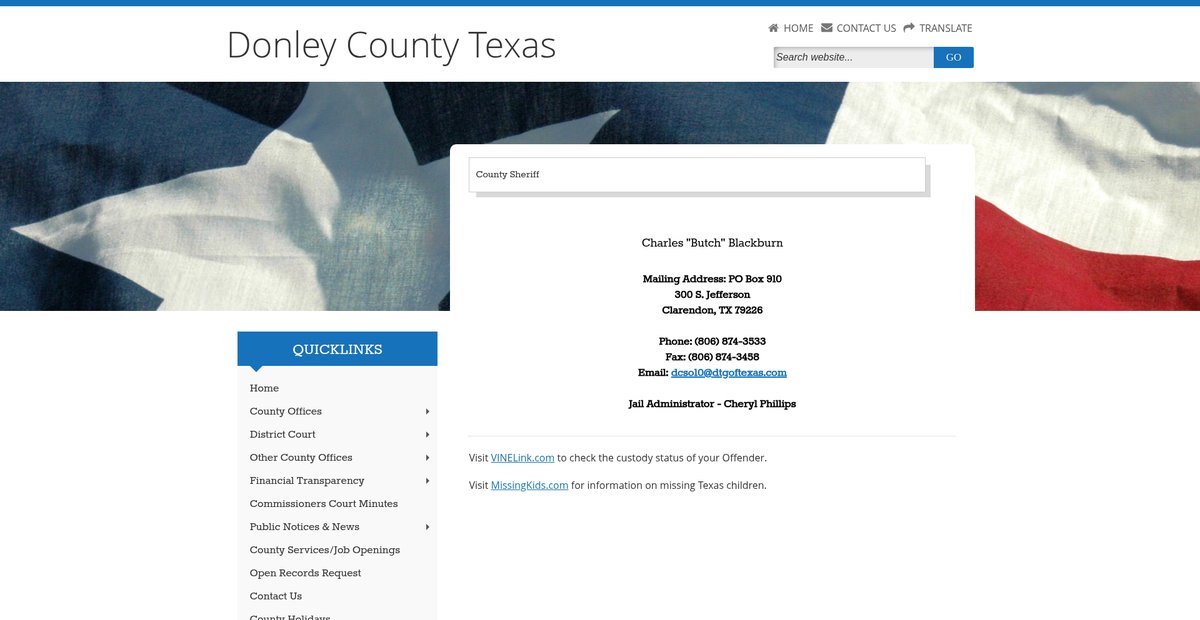 Preview of co.donley.tx.us