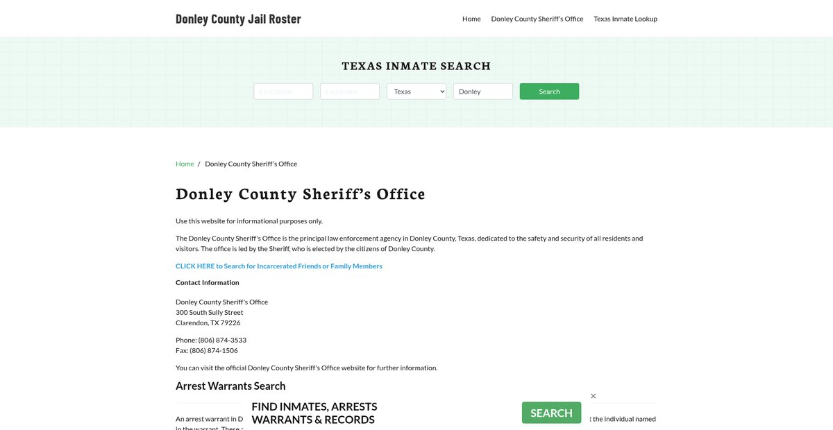 Preview of donleycountyjail.org