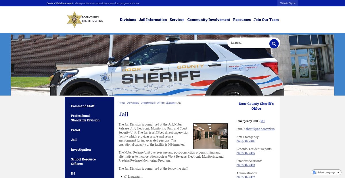 Preview of doorcountysheriff.org