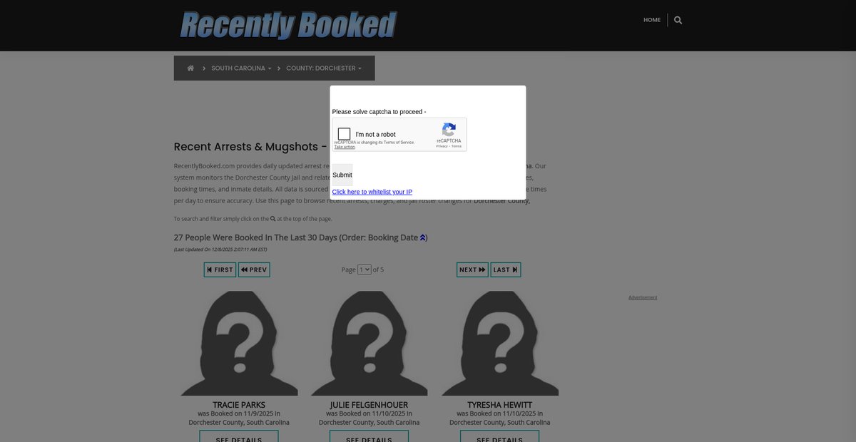 Preview of recentlybooked.com