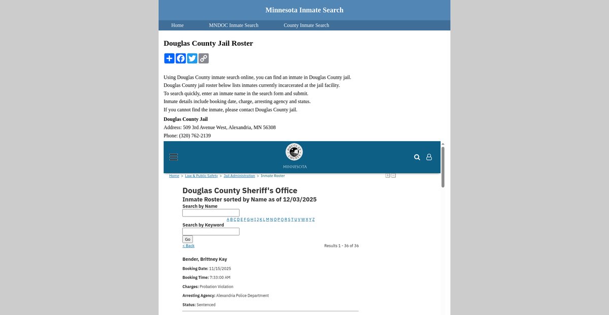 Preview of inmatesearchminnesota.org