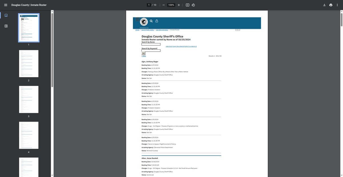 Preview of jailrosters.org