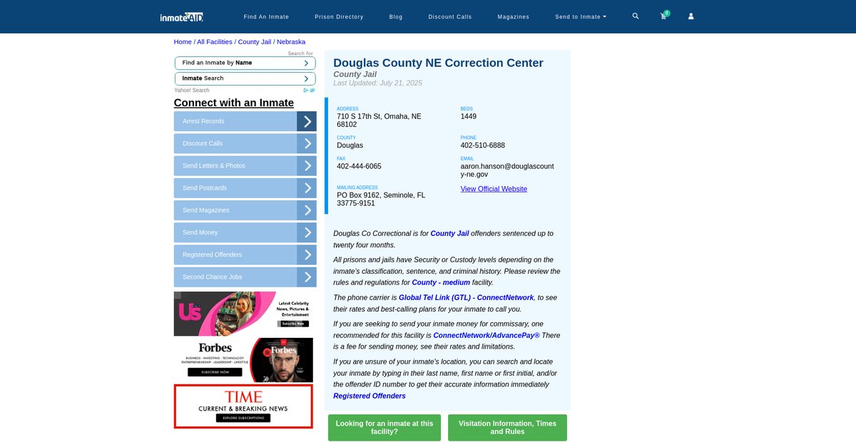 Preview of inmateaid.com