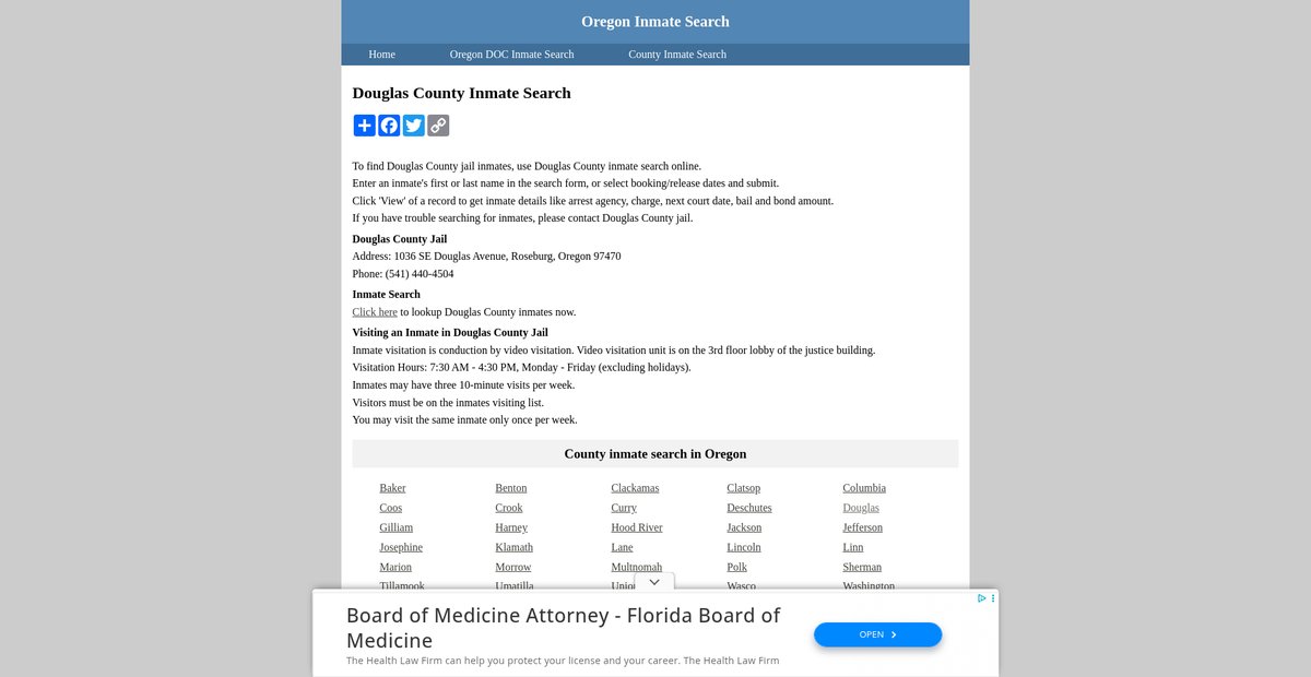 Preview of inmatesearchoregon.org