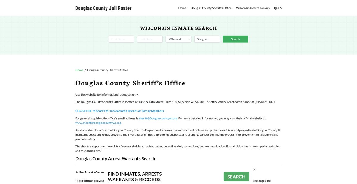 Preview of douglascountyjailwi.org