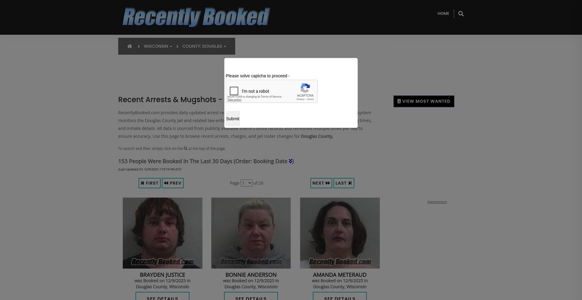 Preview of recentlybooked.com