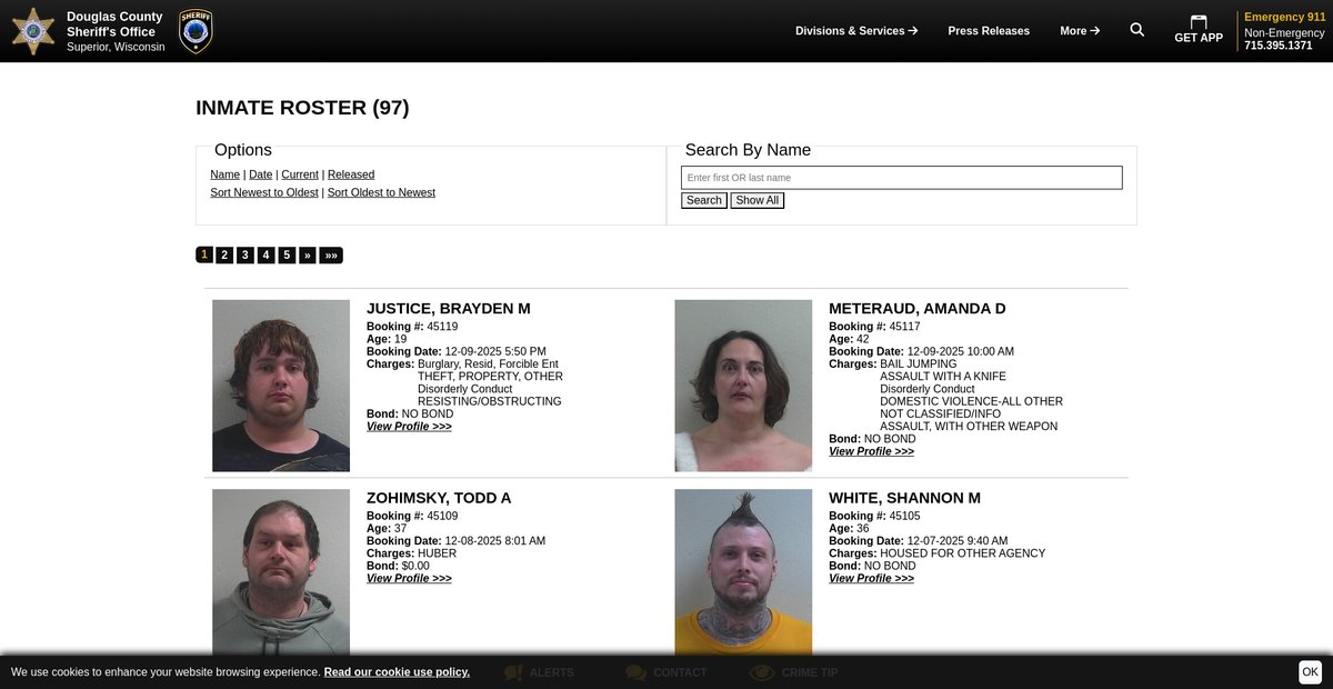 Preview of sheriffofdouglascountywi.org