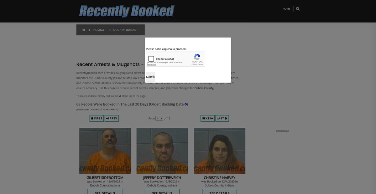 Preview of recentlybooked.com