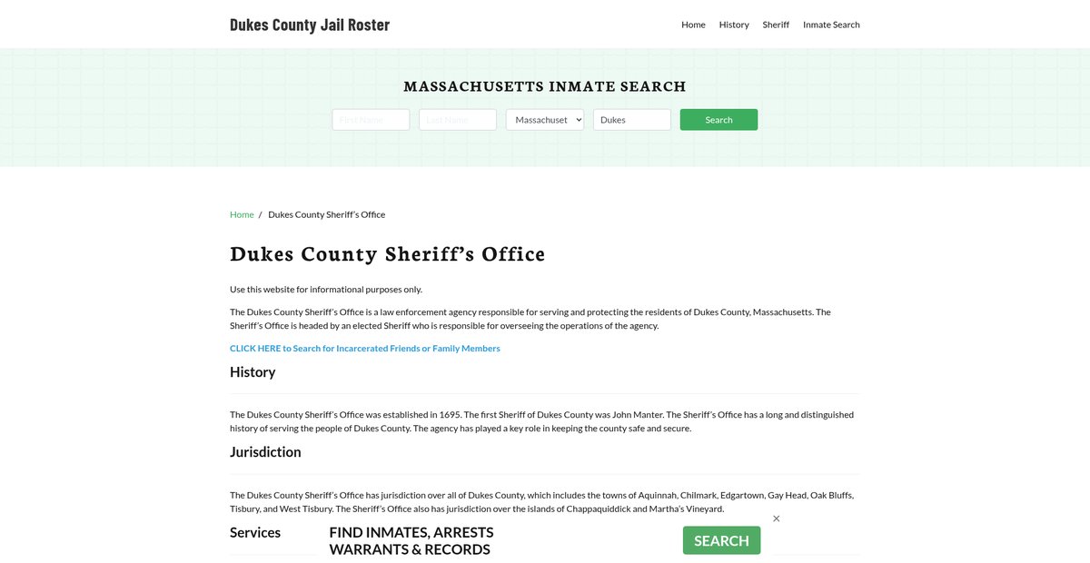 Preview of dukescountyjail.org