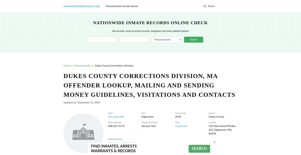 Preview of massachusettsinmates.org