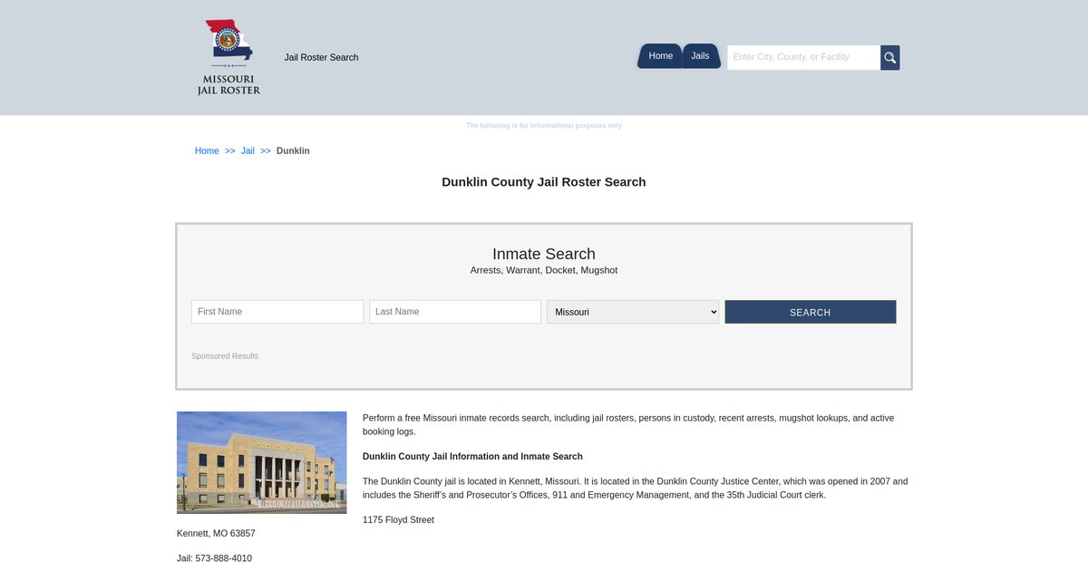 Preview of missourijailroster.com