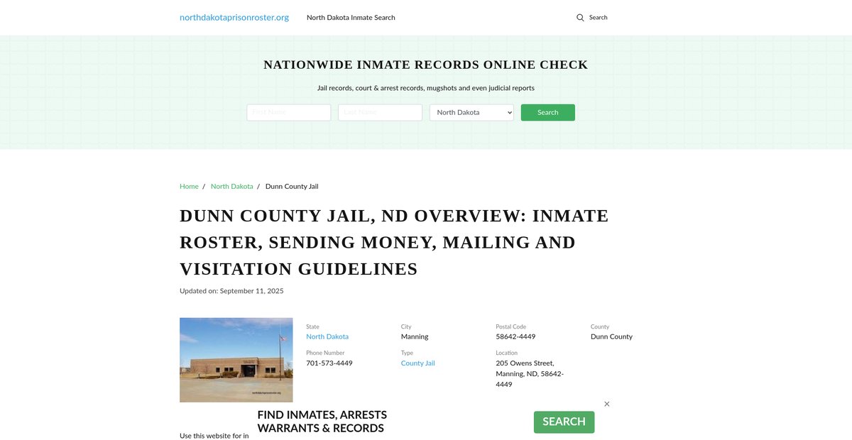 Preview of northdakotaprisonroster.org