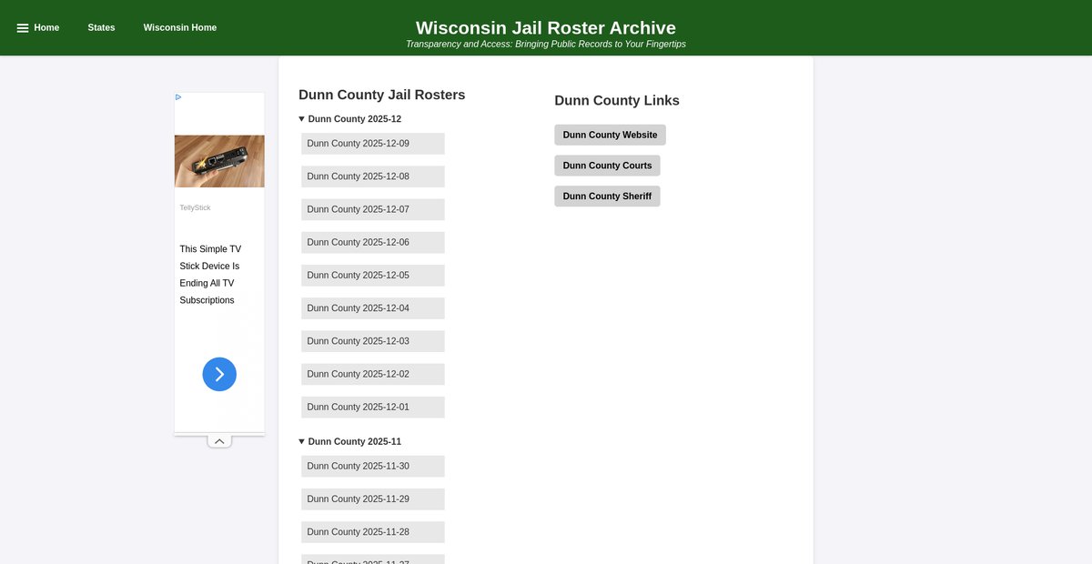 Preview of jailrosters.org