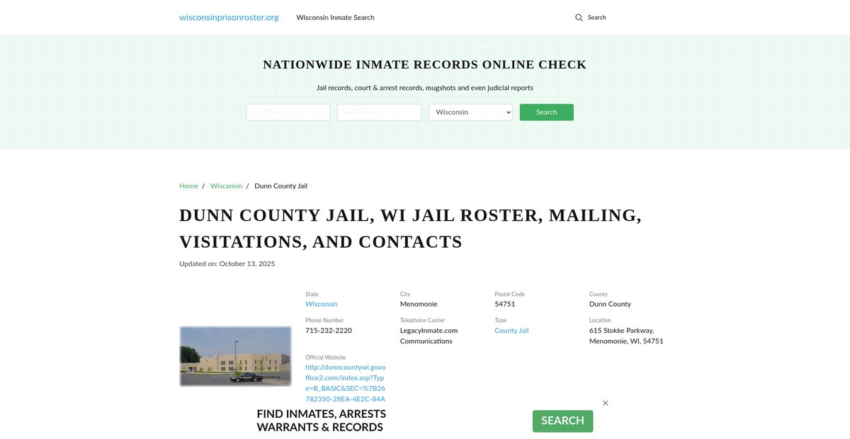 Preview of wisconsinprisonroster.org