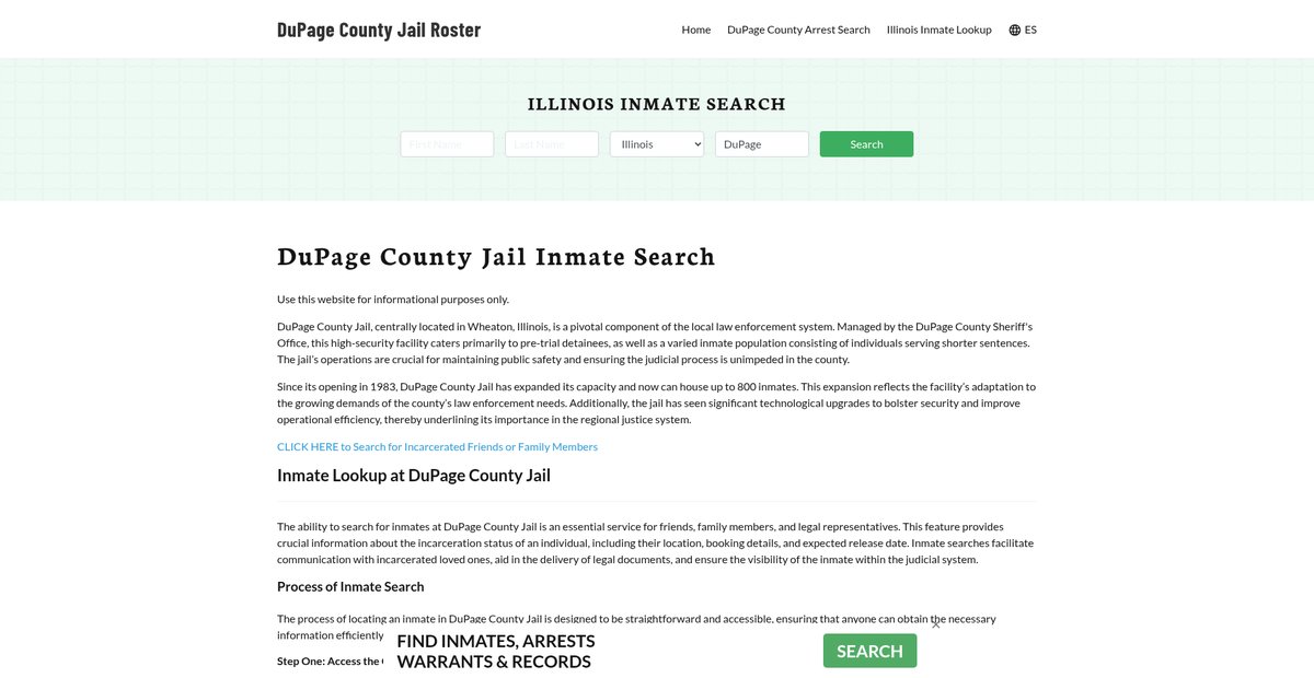 Preview of dupagecountyjail.org