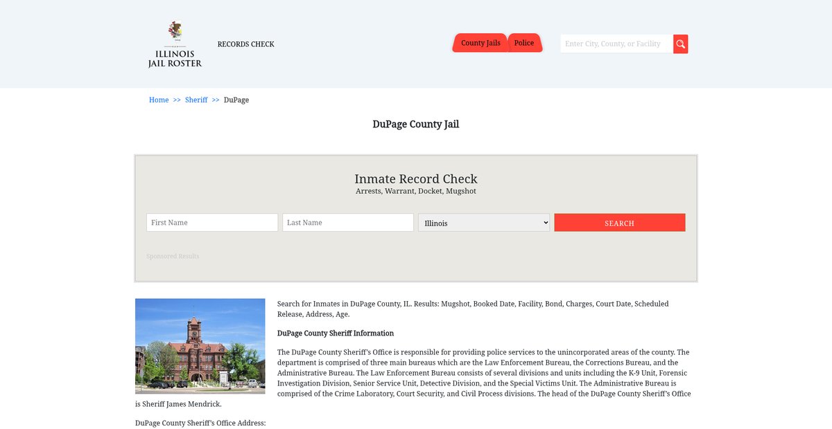 Preview of illinoisjailroster.com