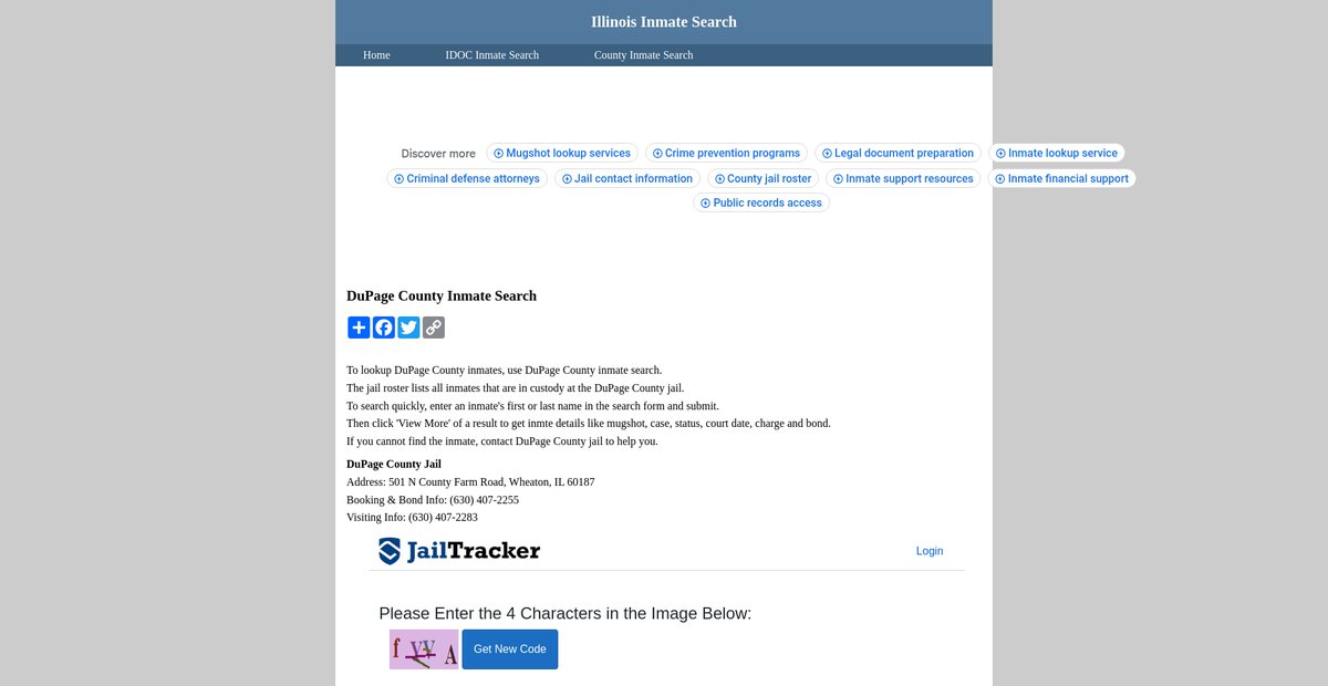 Preview of inmatesearchillinois.org