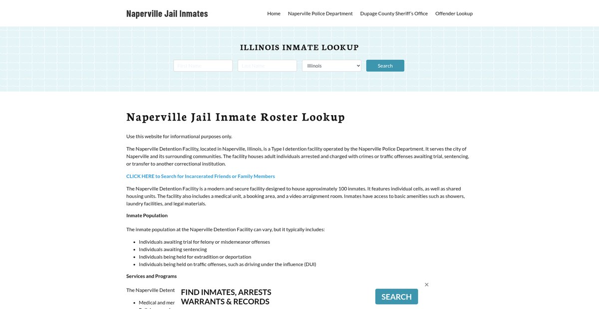 Preview of napervillejail.org