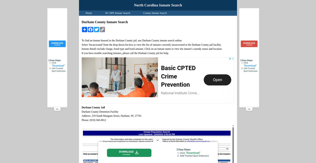 Preview of ncinmatesearch.org