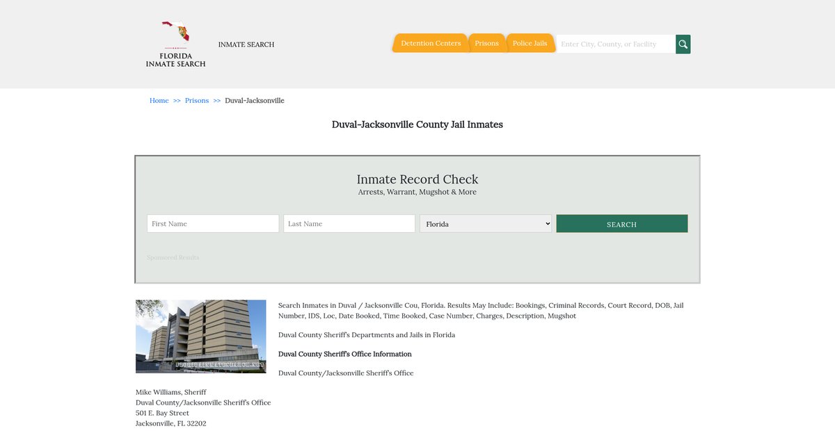 Preview of floridainmatesearch.net