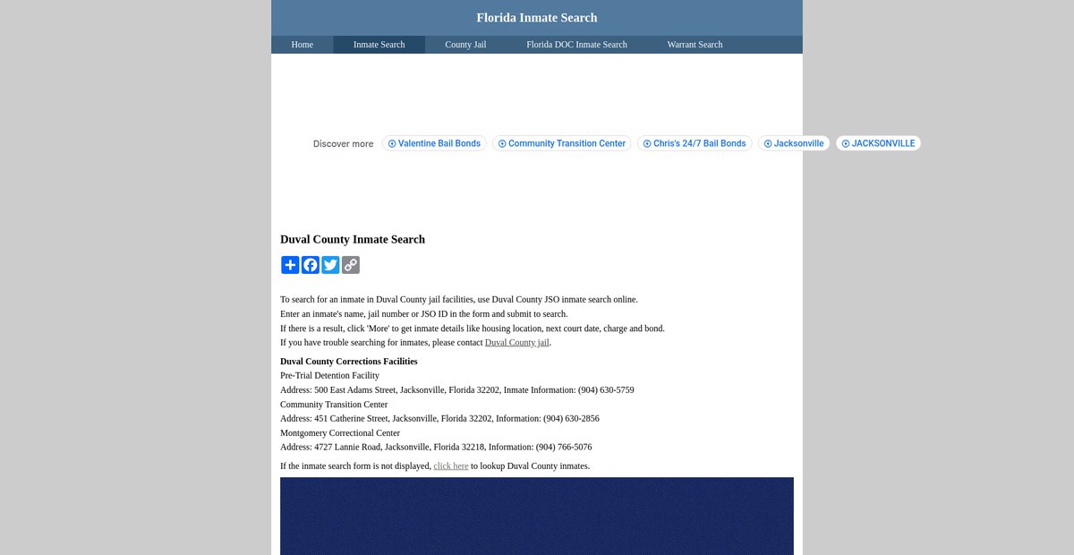 Preview of inmatesearchflorida.org
