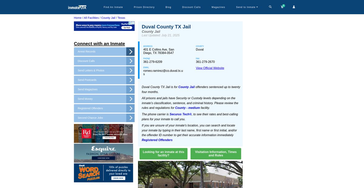 Preview of inmateaid.com