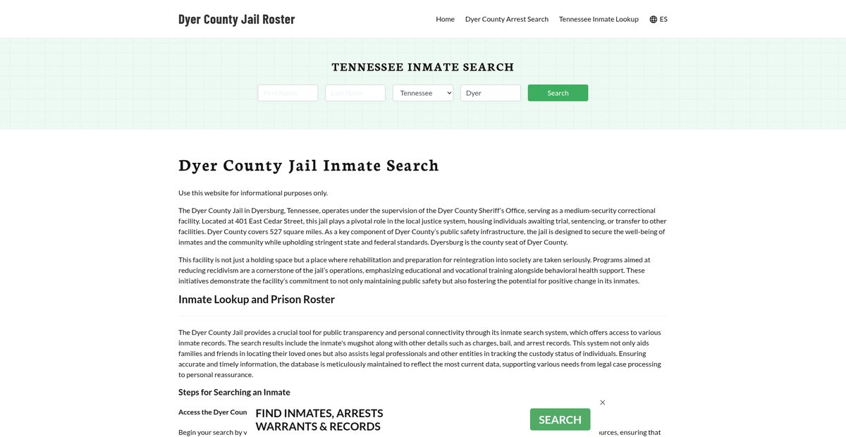 Preview of dyercountyjail.org