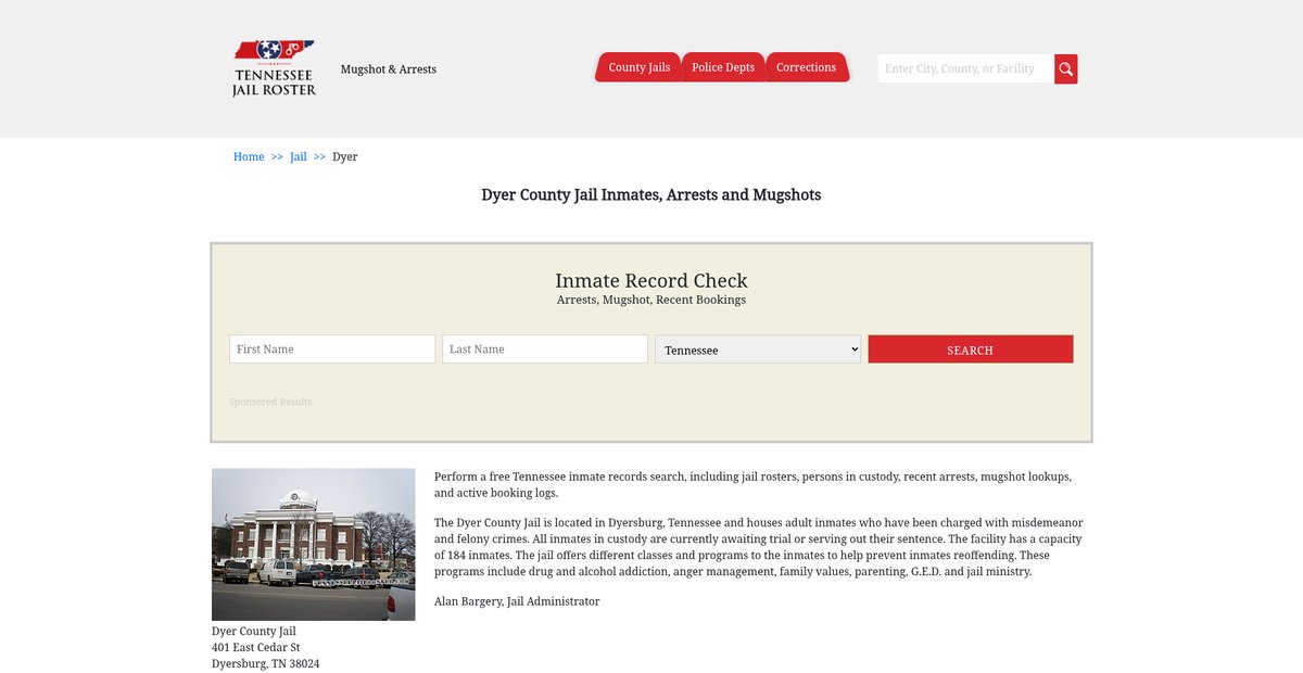 Preview of tennesseejailroster.com