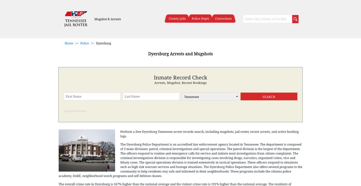 Preview of tennesseejailroster.com