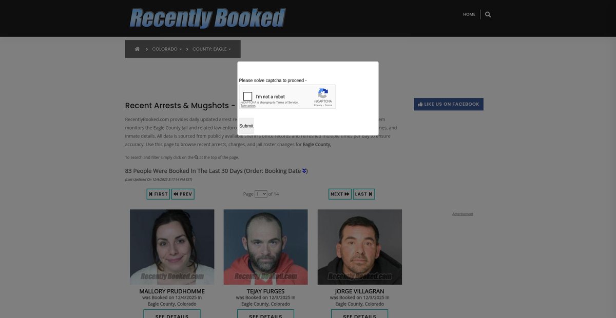 Preview of recentlybooked.com