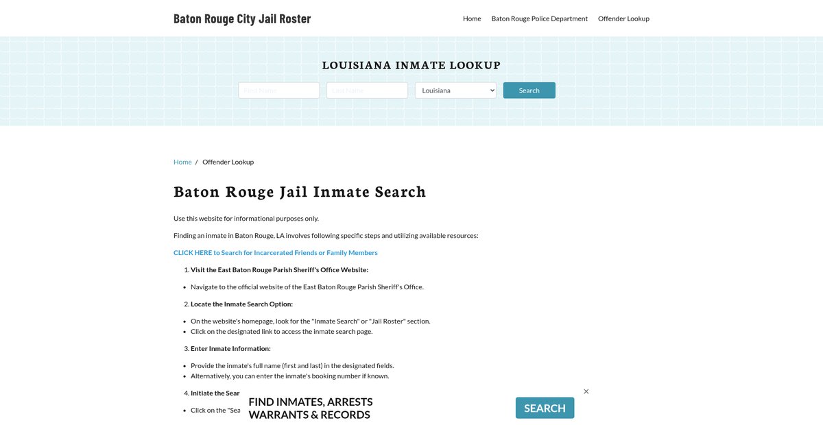 Preview of batonrougecityjail.org