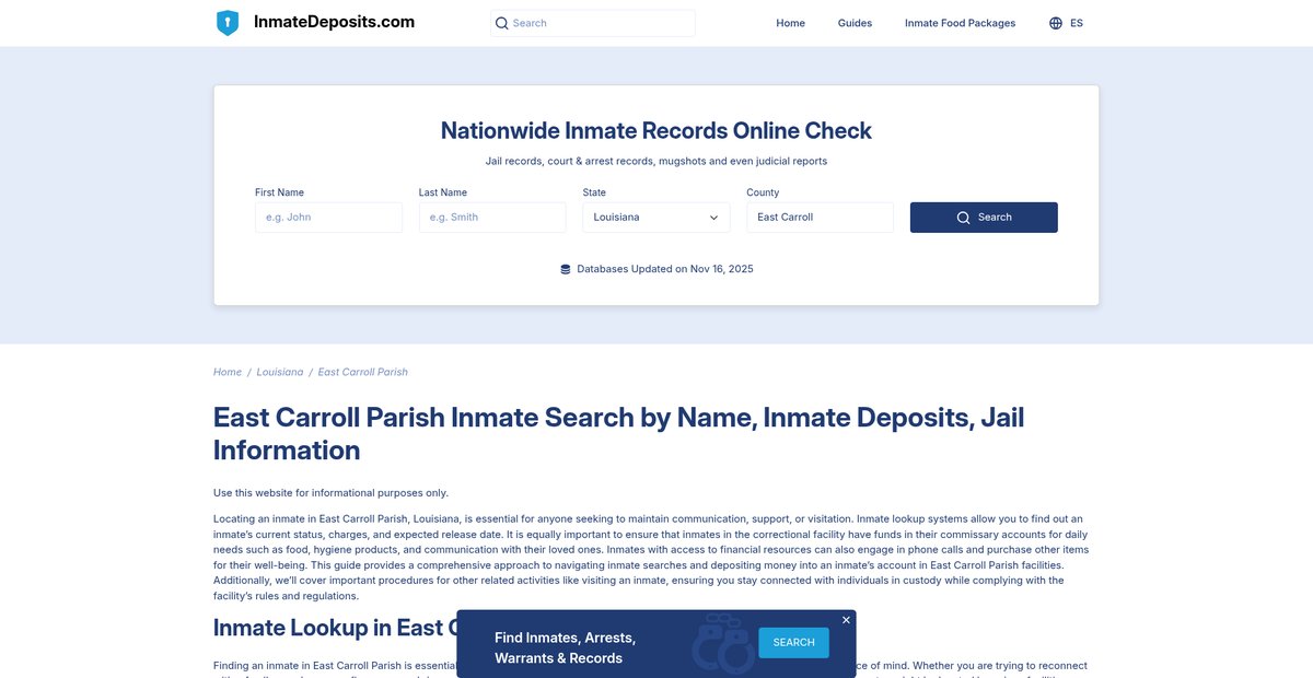 Preview of inmatedeposits.com
