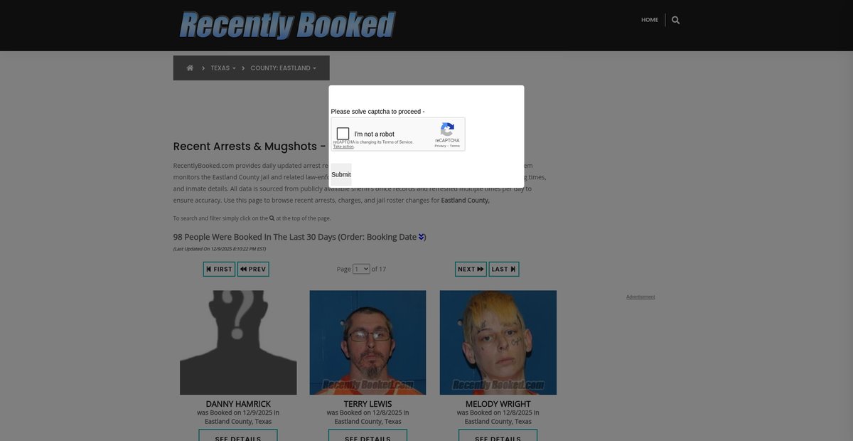 Preview of recentlybooked.com