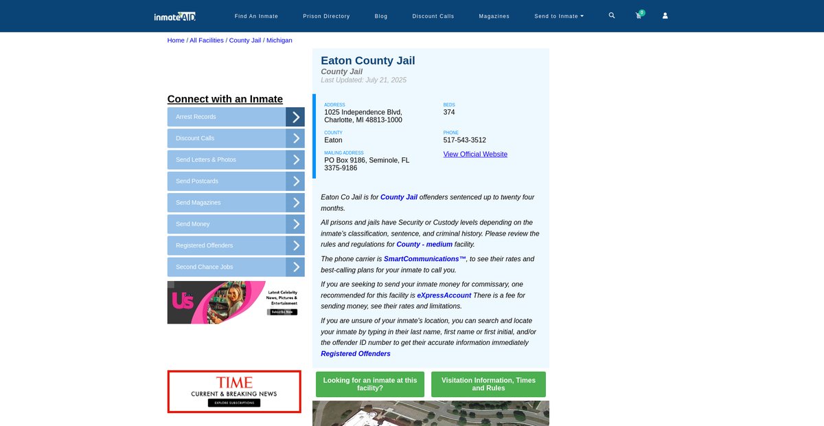 Preview of inmateaid.com