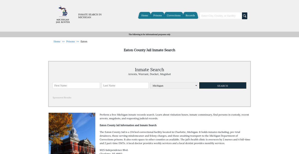 Preview of michiganjailroster.com