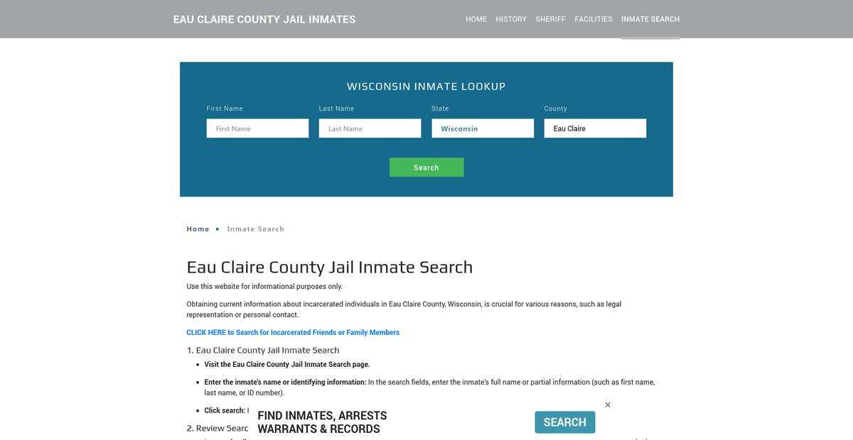 Preview of eauclairejailroster.org