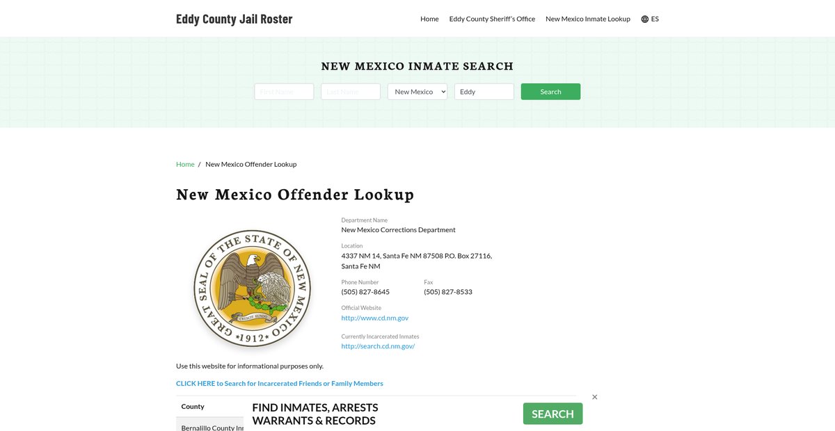 Preview of eddycountyjail.org