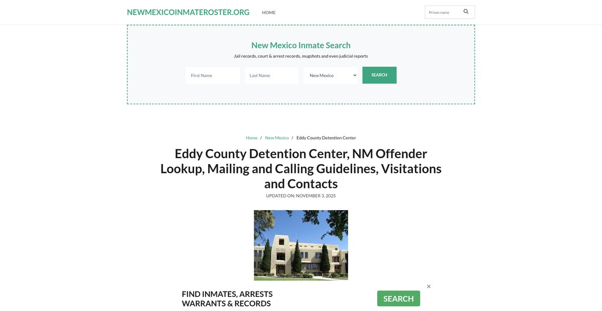 Preview of newmexicoinmateroster.org