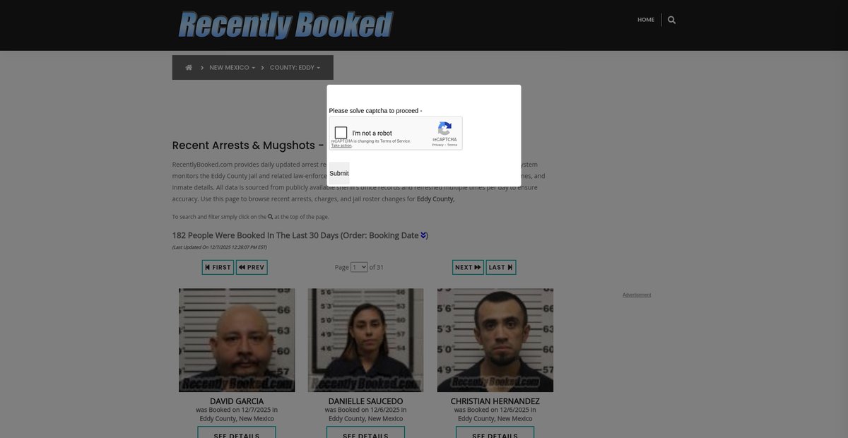 Preview of recentlybooked.com