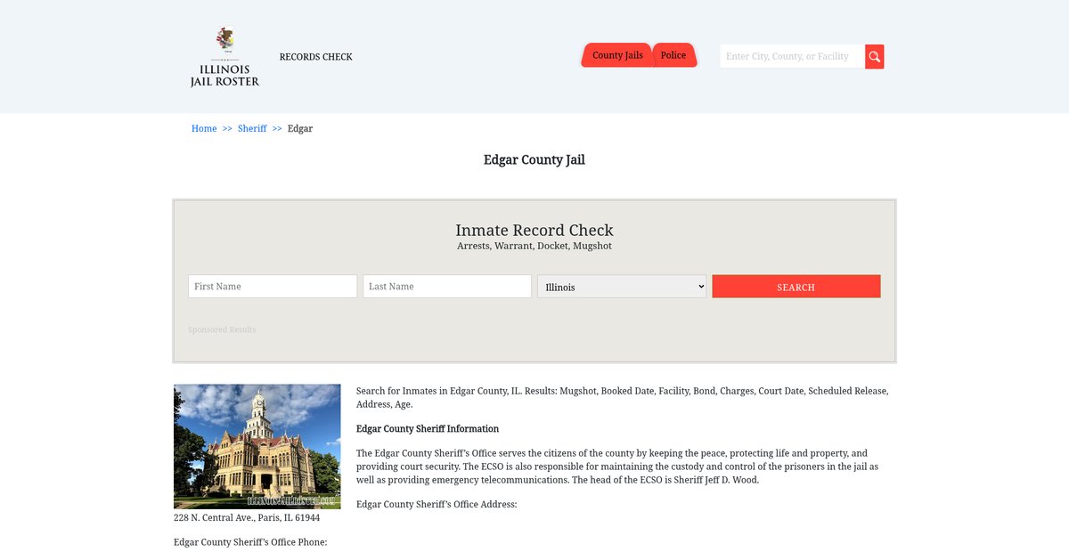Preview of illinoisjailroster.com