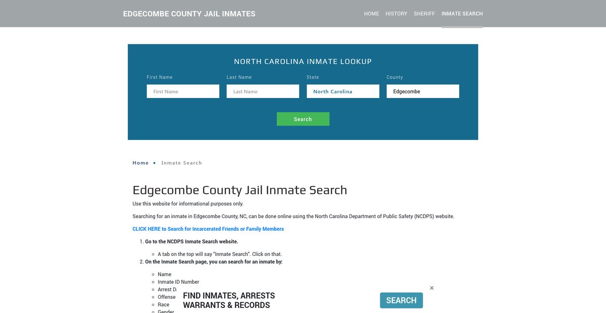 Preview of edgecombejailroster.org